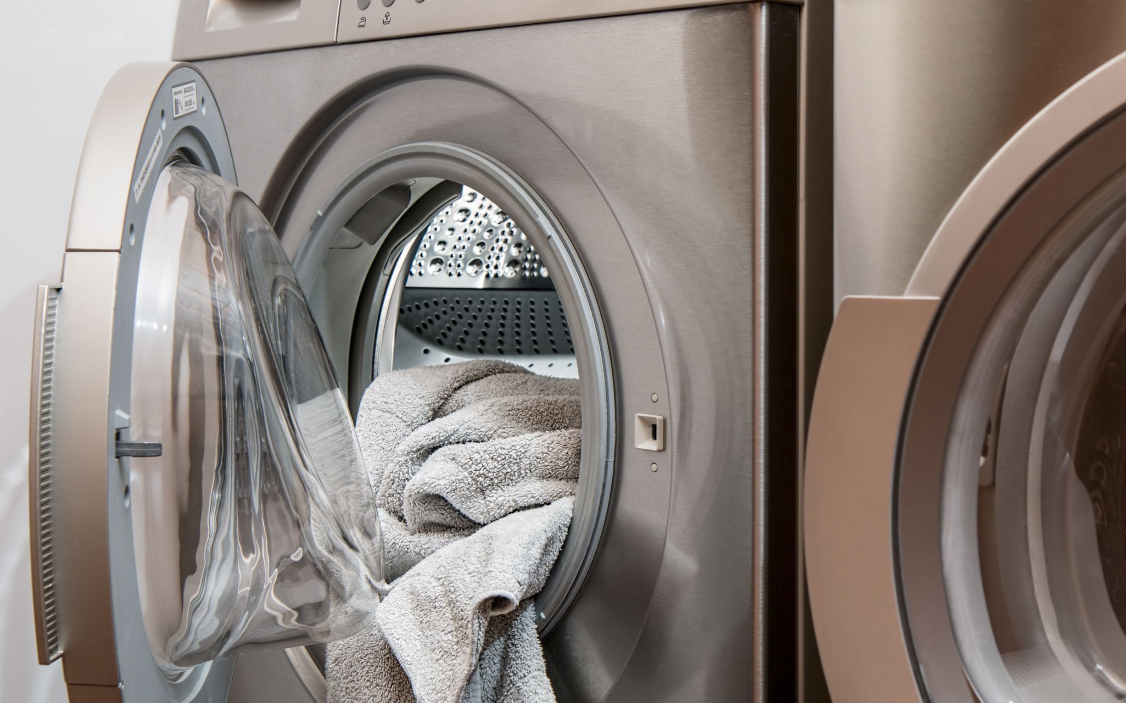 Technician fixing washer